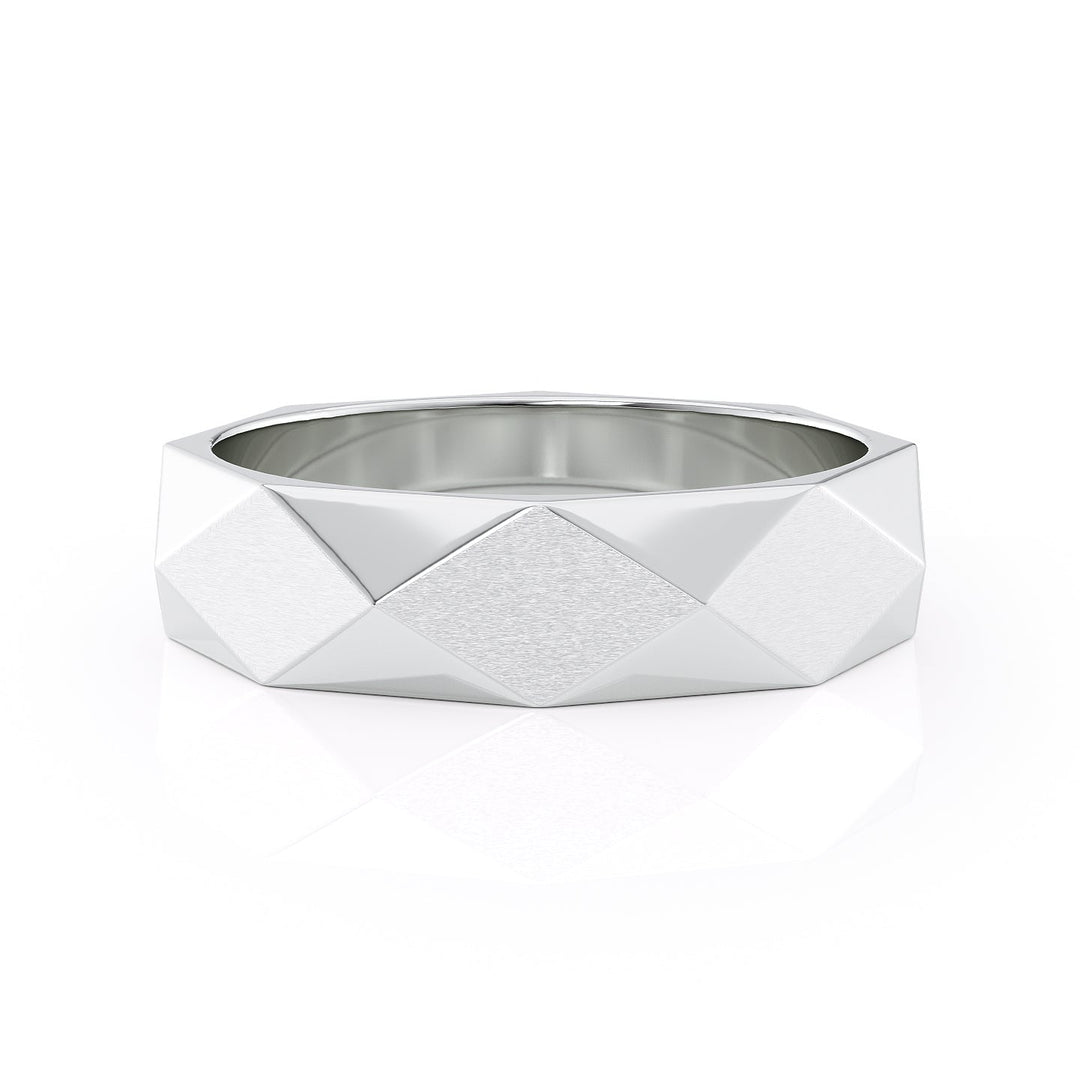 The Levi Wedding band #material_white