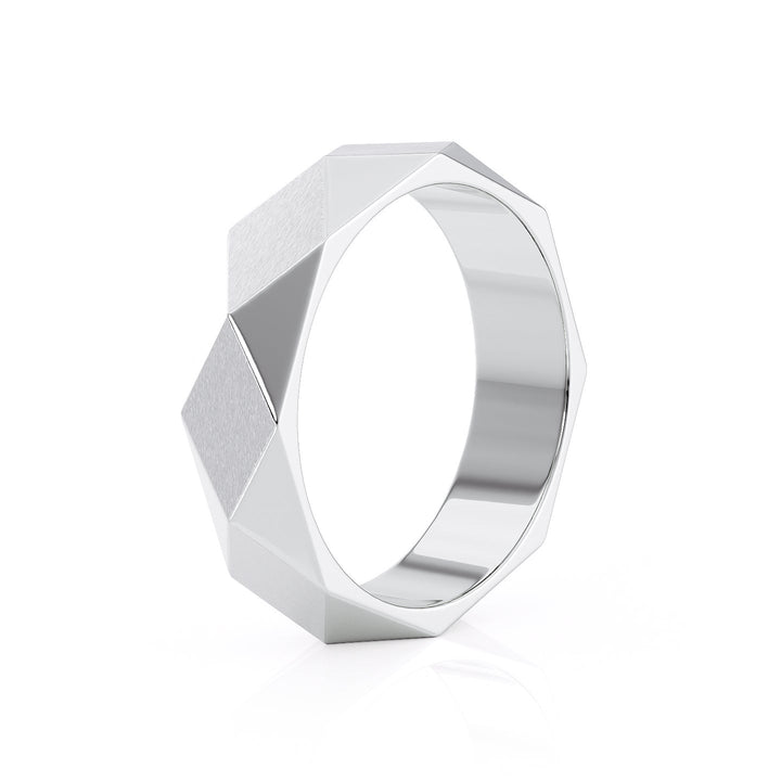 The Levi Wedding band #material_white