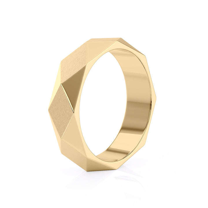 The Levi Wedding band #material_gold