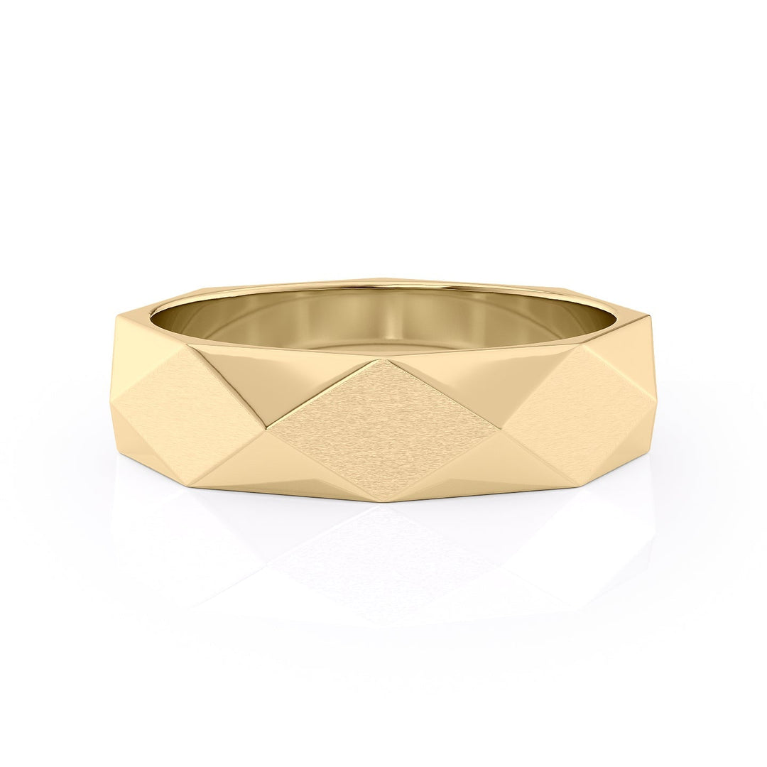 The Levi Wedding band #material_gold
