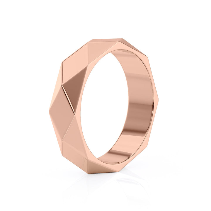 The Levi Wedding band #material_rose