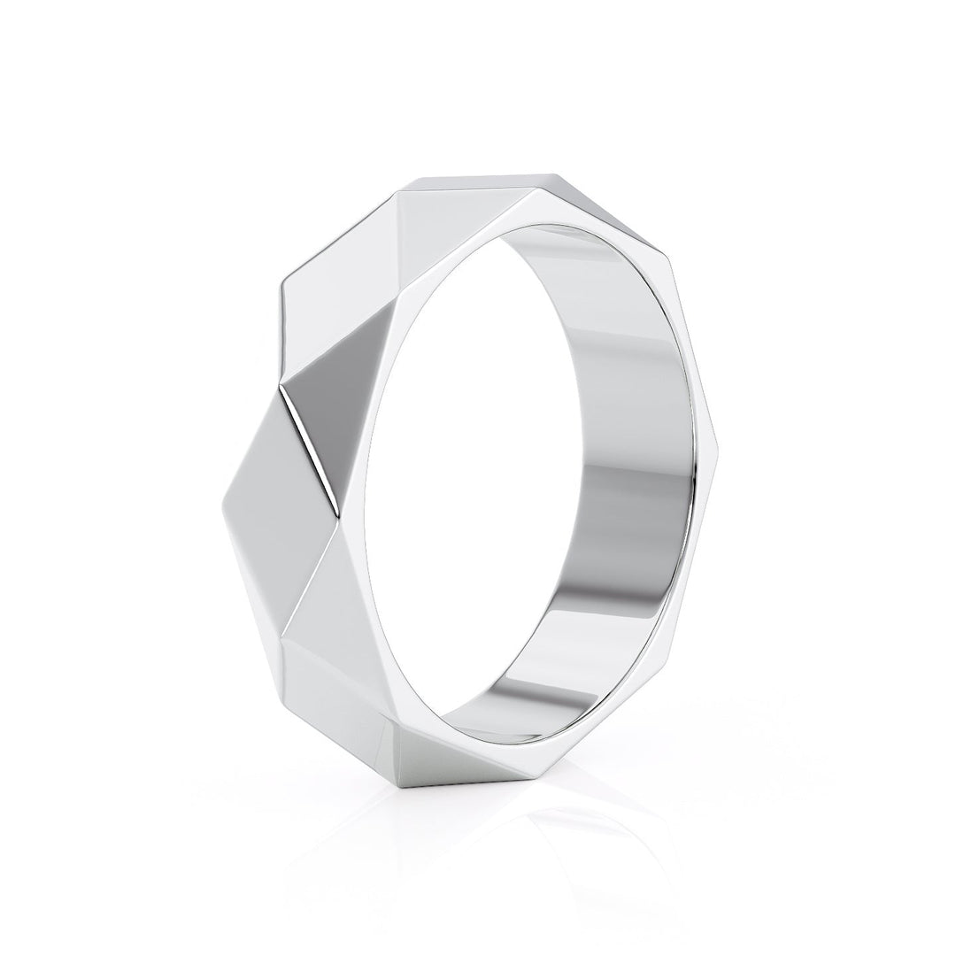 The Levi Wedding band #material_white
