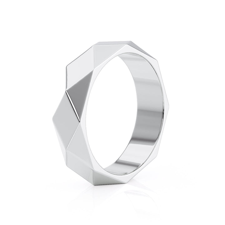 The Levi Wedding band #material_white