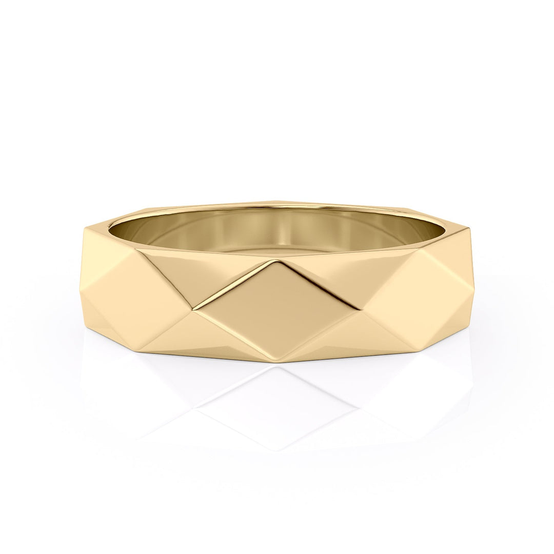 The Levi Wedding band #material_gold