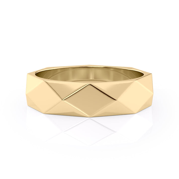 The Levi Wedding band #material_gold