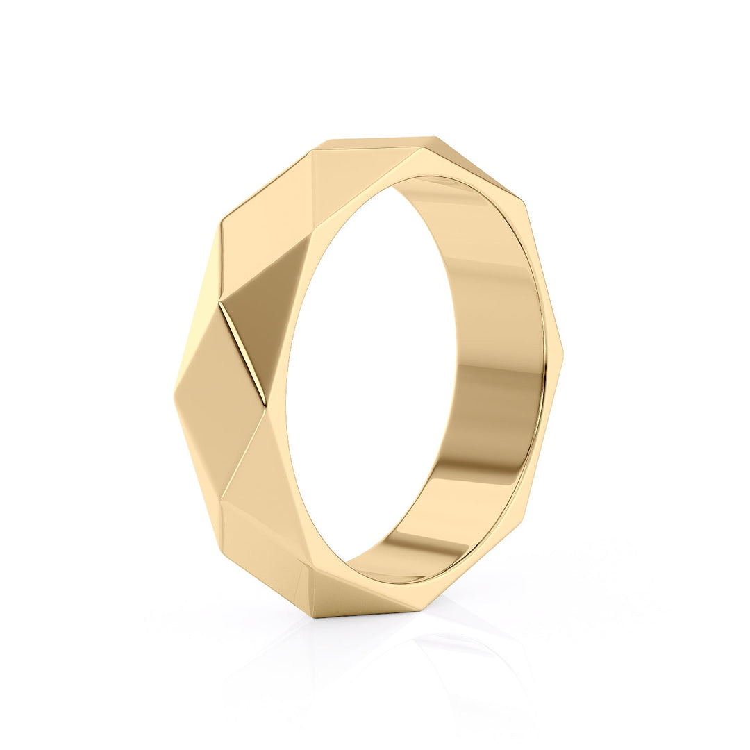 The Levi Wedding band #material_gold