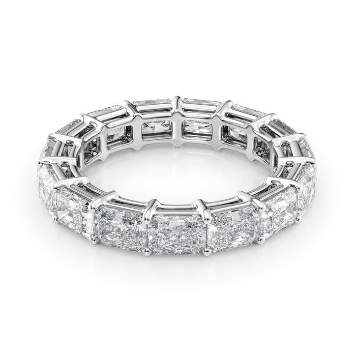 4ct East West Radiant Eternity Eternity Rings 14K White Radiant Lab Diamonds#material_14k-white