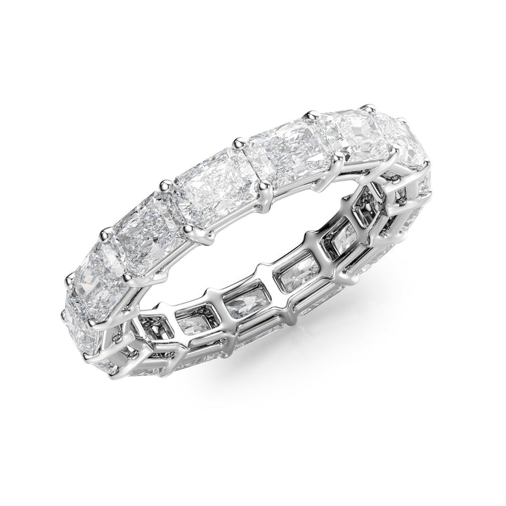 4ct East West Radiant Eternity Eternity Rings 14K White Radiant Lab Diamonds#material_14k-white