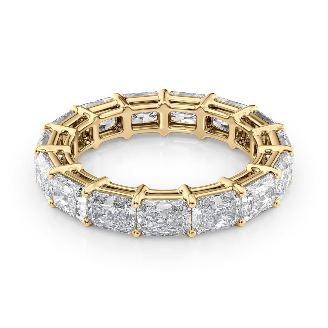 4ct East West Radiant Eternity Eternity Rings 18K Gold Radiant Lab Diamonds#material_18k-gold