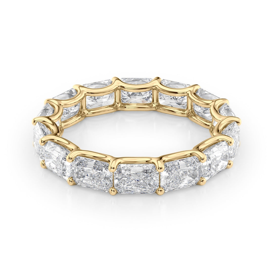 4ct East West Radiant U Prong Eternity Eternity Rings 14K Gold Radiant Lab Diamonds#material_14k-gold