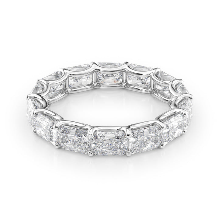 4ct East West Radiant U Prong Eternity Eternity Rings 14K White Radiant Lab Diamonds#material_14k-white