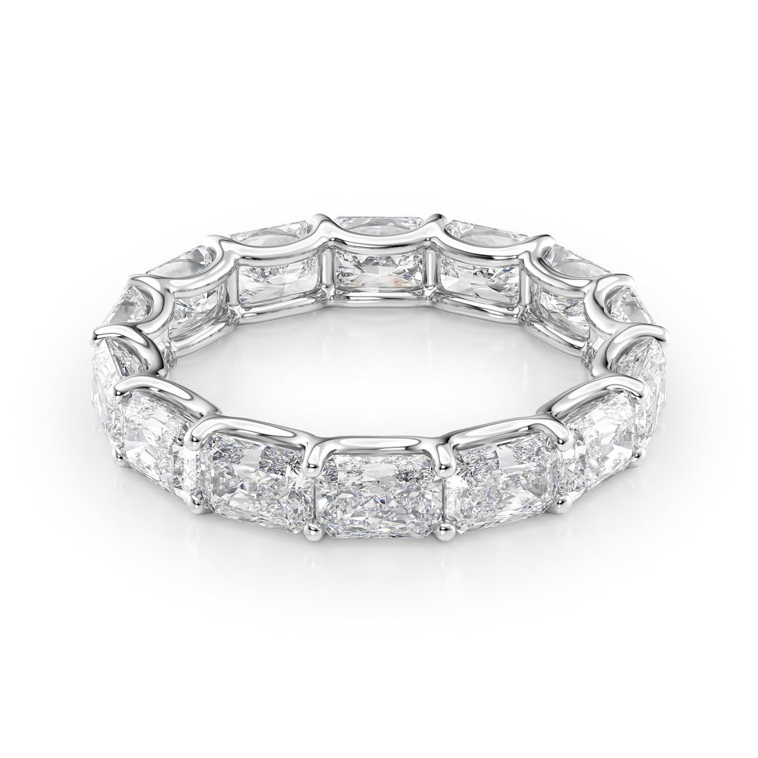 4ct East West Radiant U Prong Eternity Eternity Rings 18K White Radiant Lab Diamonds#material_18k-white