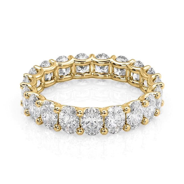 4ct Oval U Prong Eternity Eternity Rings 14K Gold Oval Lab Diamonds#material_14k-gold