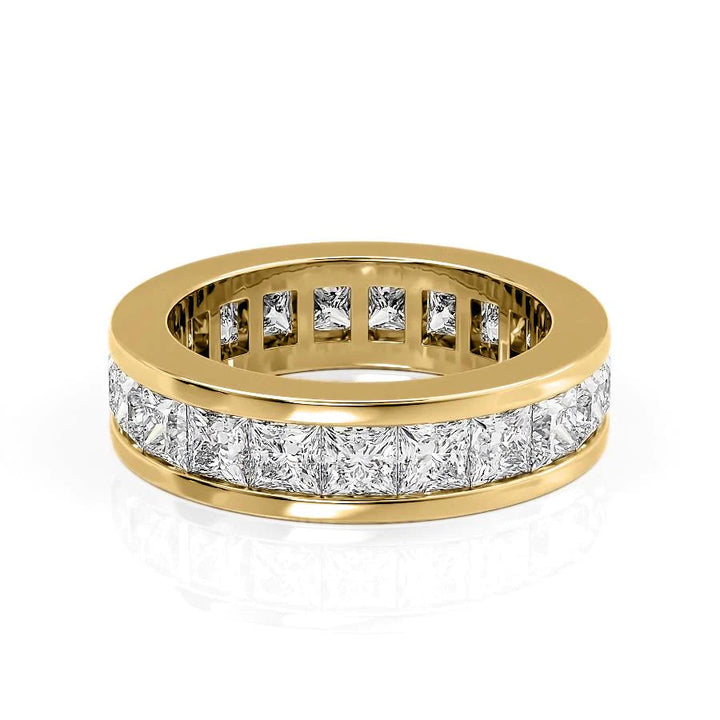 4ct Princess Channel Eternity Eternity Rings 18K Gold Princess Lab Diamonds#material_18k-gold