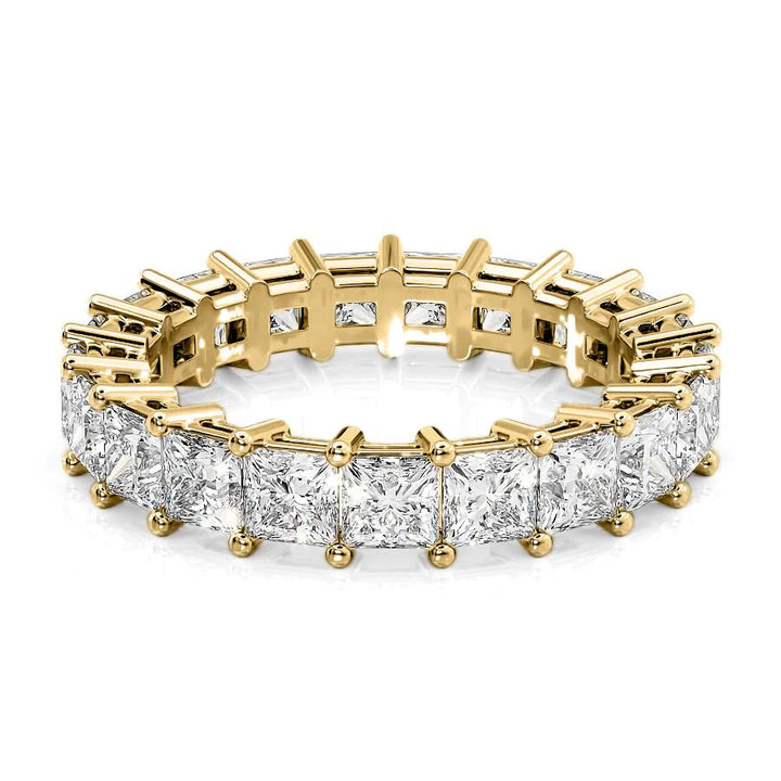 4ct Princess Eternity Eternity Rings 14K Gold Princess Lab Diamonds#material_14k-gold