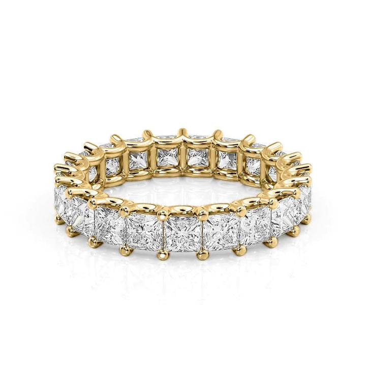 4ct Princess U Prong Eternity Eternity Rings 14K Gold Princess Lab Diamonds#material_14k-gold