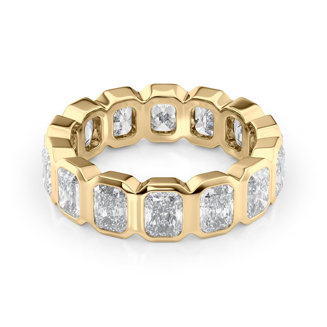 4ct Radiant Bezel Eternity Eternity Rings 14K Gold Radiant Lab Diamonds#material_14k-gold