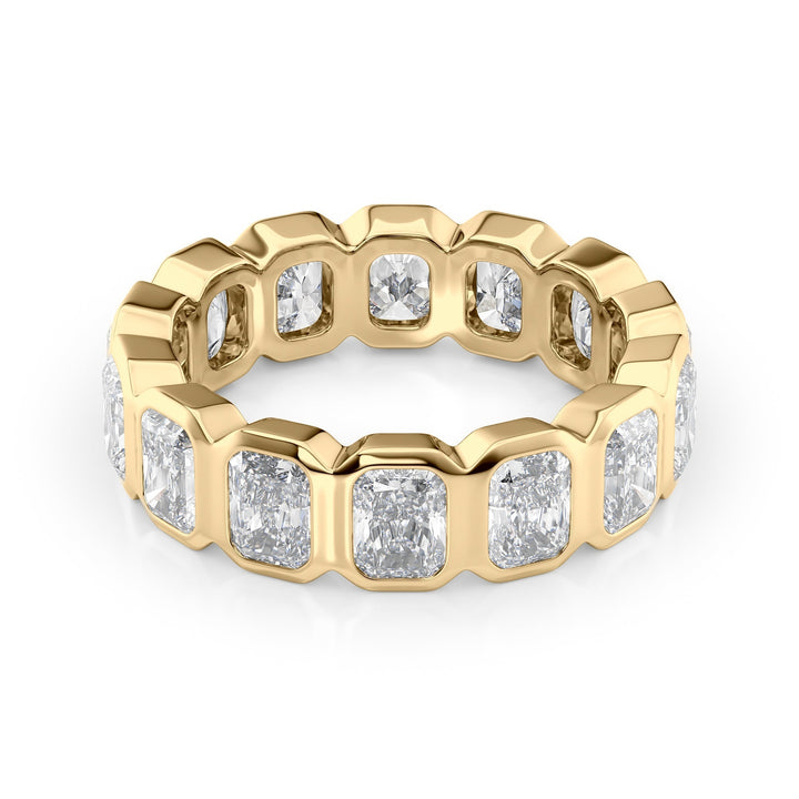 4ct Radiant Bezel Eternity Eternity Rings 14K Gold Radiant Lab Diamonds#material_14k-gold