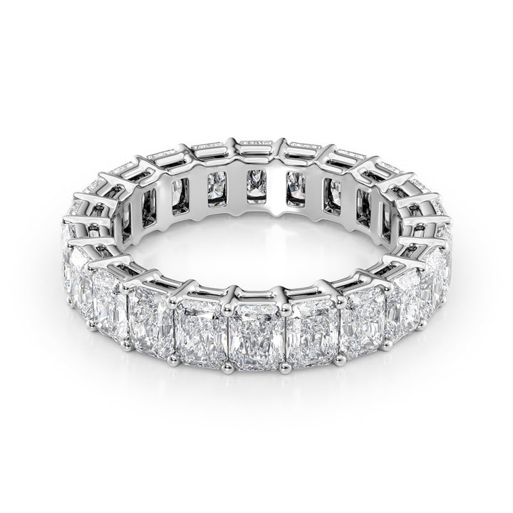 4ct Radiant Eternity Eternity Rings 14K White Radiant Lab Diamonds#material_14k-white