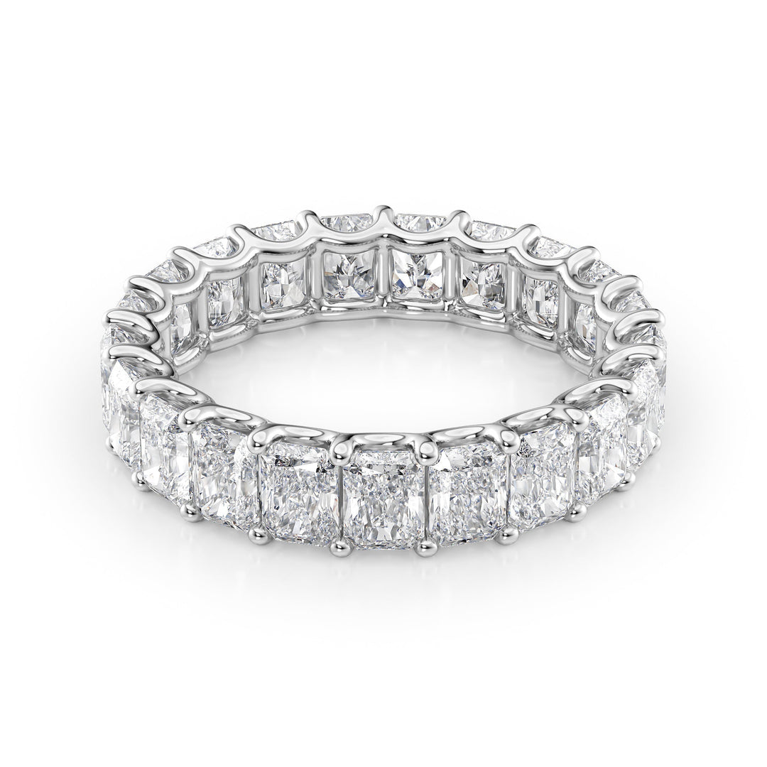 4ct Radiant U Prong Eternity Eternity Rings 14K White Radiant Lab Diamonds#material_14k-white