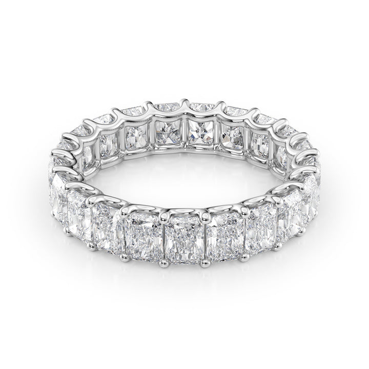 4ct Radiant U Prong Eternity Eternity Rings 14K White Radiant Lab Diamonds#material_14k-white