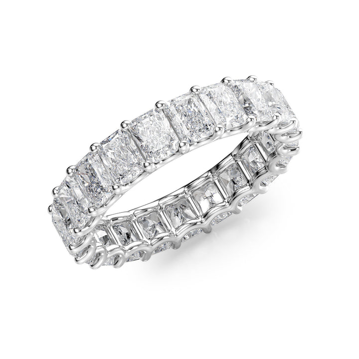 4ct Radiant U Prong Eternity Eternity Rings 14K White Radiant Lab Diamonds#material_14k-white