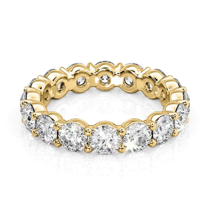 4ct Round Eternity Eternity Rings 18K Gold Round Lab Diamonds#material_18k-gold