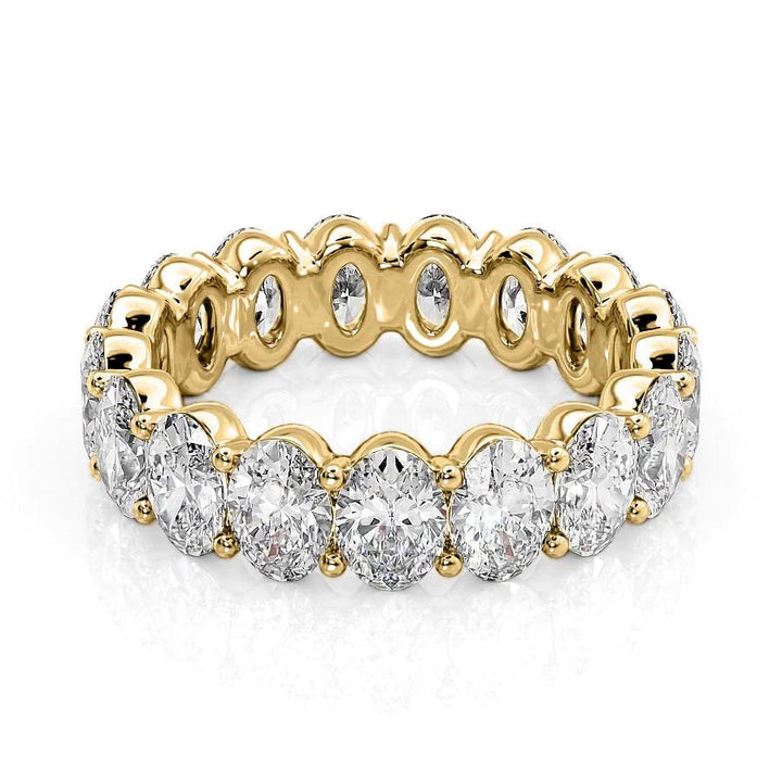 5.5ct Oval Eternity Eternity Rings 14K Gold Oval Lab Diamonds#material_14k-gold