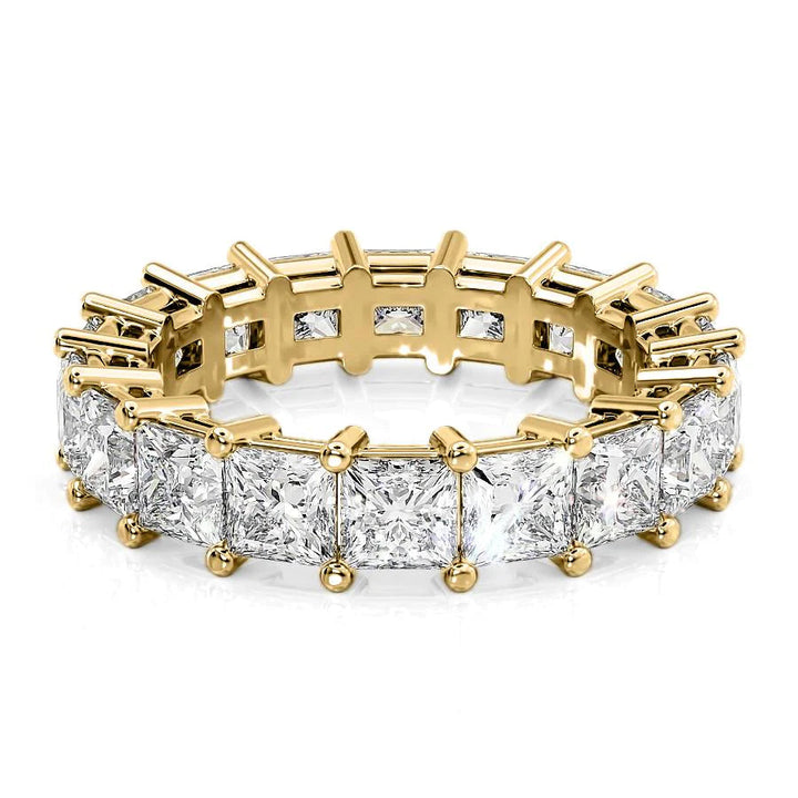 5.5ct Princess Eternity Eternity Rings 14K Gold Princess Lab Diamonds#material_14k-gold