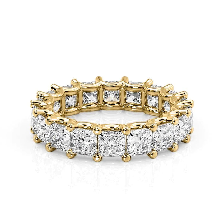 5.5ct Princess U Prong Eternity Eternity Rings 14K Gold Princess Lab Diamonds#material_14k-gold