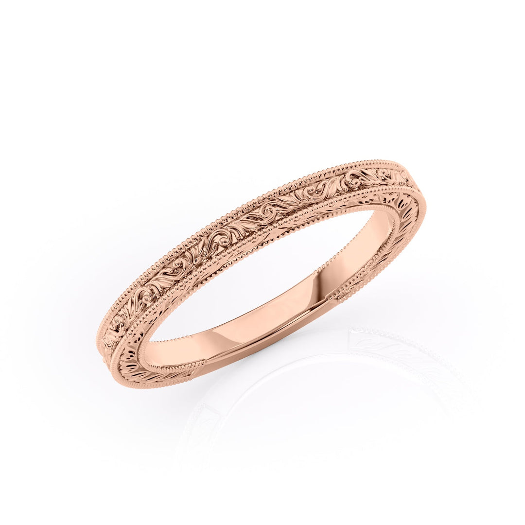 The Skye Wedding band #material_rose