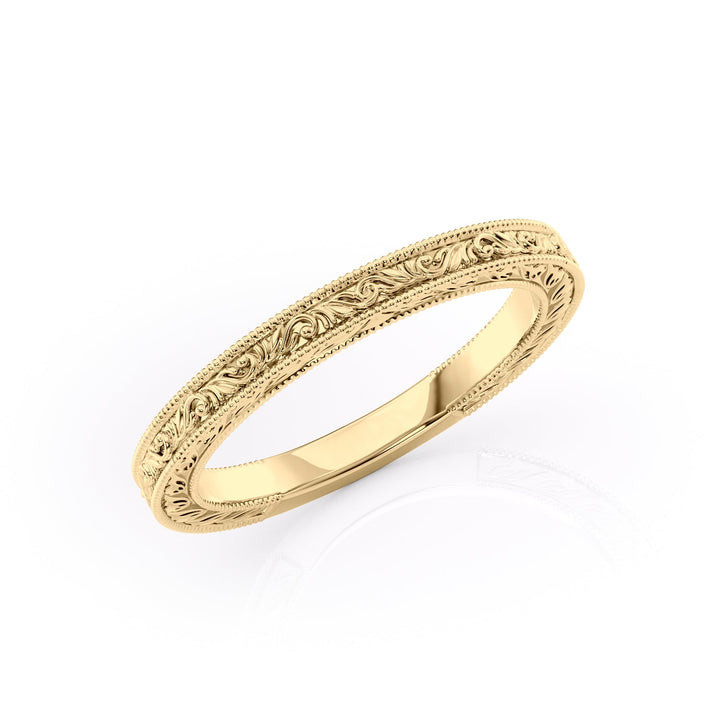 The Skye Wedding band #material_gold