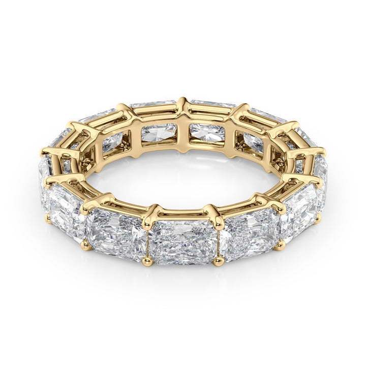 5ct East West Radiant Eternity Eternity Rings 18K Gold Radiant Lab Diamonds#material_18k-gold