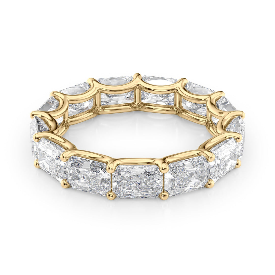 5ct East West Radiant U Prong Eternity Eternity Rings 14K Gold Radiant Lab Diamonds#material_14k-gold