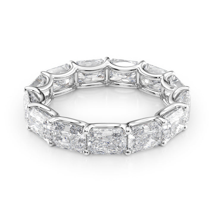 5ct East West Radiant U Prong Eternity Eternity Rings 14K White Radiant Lab Diamonds#material_14k-white