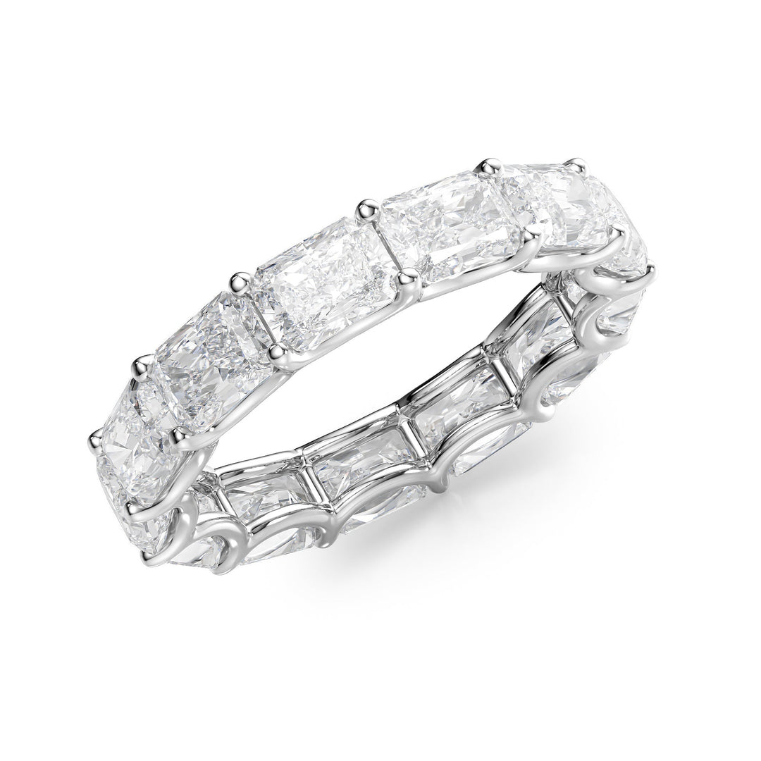 5ct East West Radiant U Prong Eternity Eternity Rings 14K White Radiant Lab Diamonds#material_14k-white