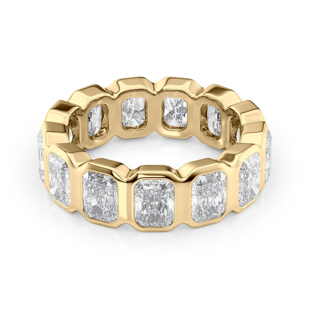 5ct Radiant Bezel Eternity Eternity Rings 14K Gold Radiant Lab Diamonds#material_14k-gold