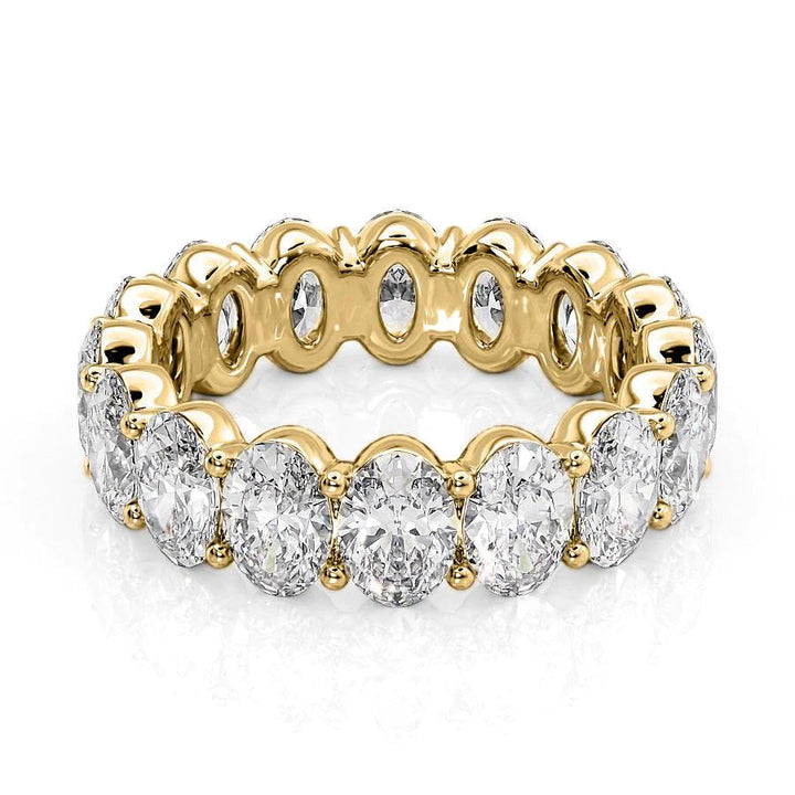 6.5ct Oval Eternity Eternity Rings 14K Gold Oval Lab Diamonds#material_14k-gold