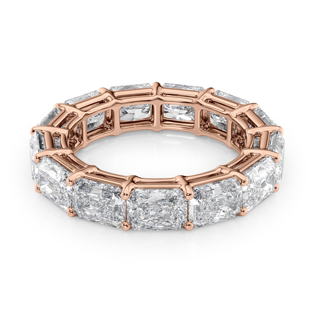 6ct East West Radiant Eternity Eternity Rings 14K Rose Radiant Lab Diamonds#material_14k-rose