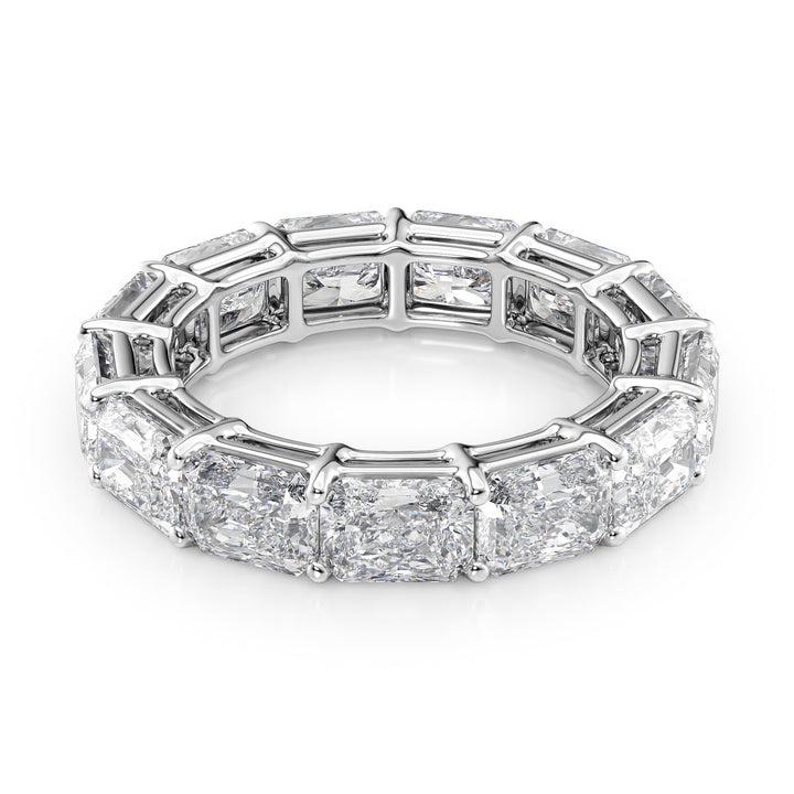 6ct East West Radiant Eternity Eternity Rings 14K White Radiant Lab Diamonds#material_14k-white