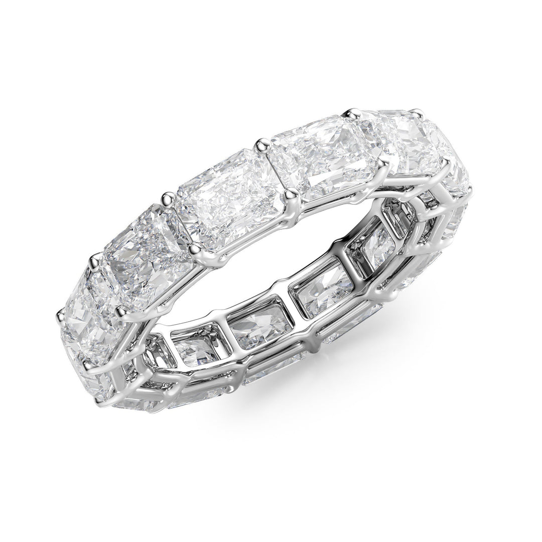 6ct East West Radiant Eternity Eternity Rings 14K White Radiant Lab Diamonds#material_14k-white