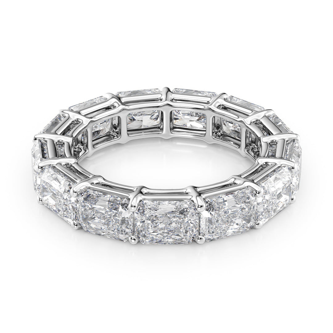 6ct East West Radiant Eternity Eternity Rings 18K White Radiant Lab Diamonds#material_18k-white