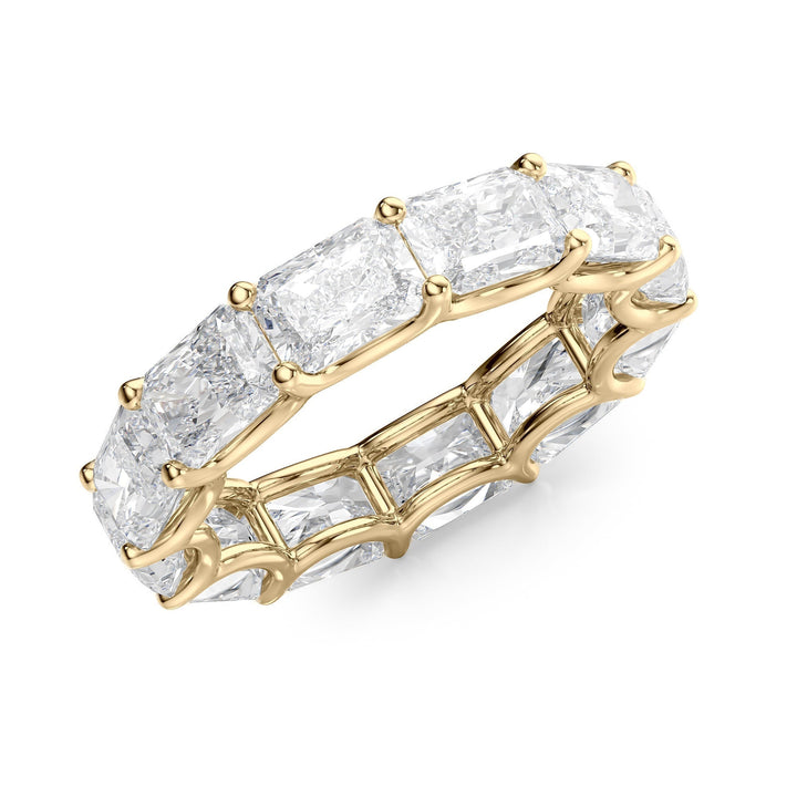 6ct East West Radiant U Prong Eternity Eternity Rings 14K Gold Radiant Lab Diamonds#material_14k-gold