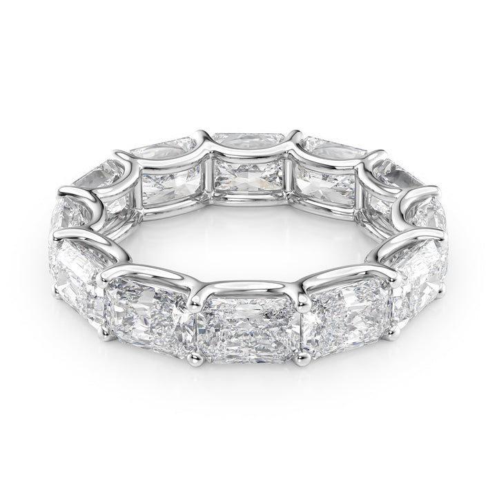 6ct East West Radiant U Prong Eternity Eternity Rings 14K White Radiant Lab Diamonds#material_14k-white