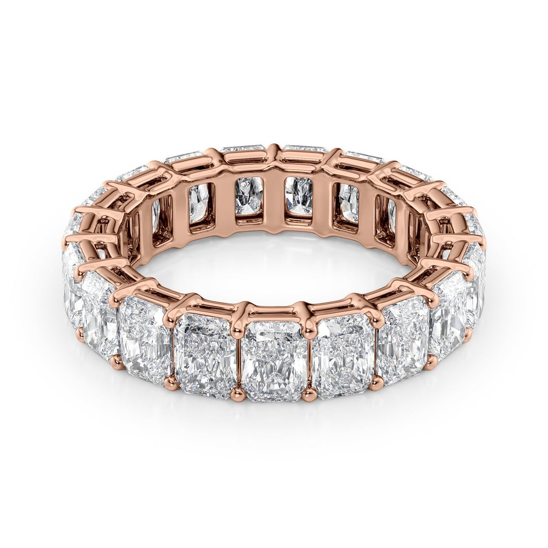 6ct Radiant Eternity Eternity Rings 14K Rose Radiant Lab Diamonds#material_14k-rose