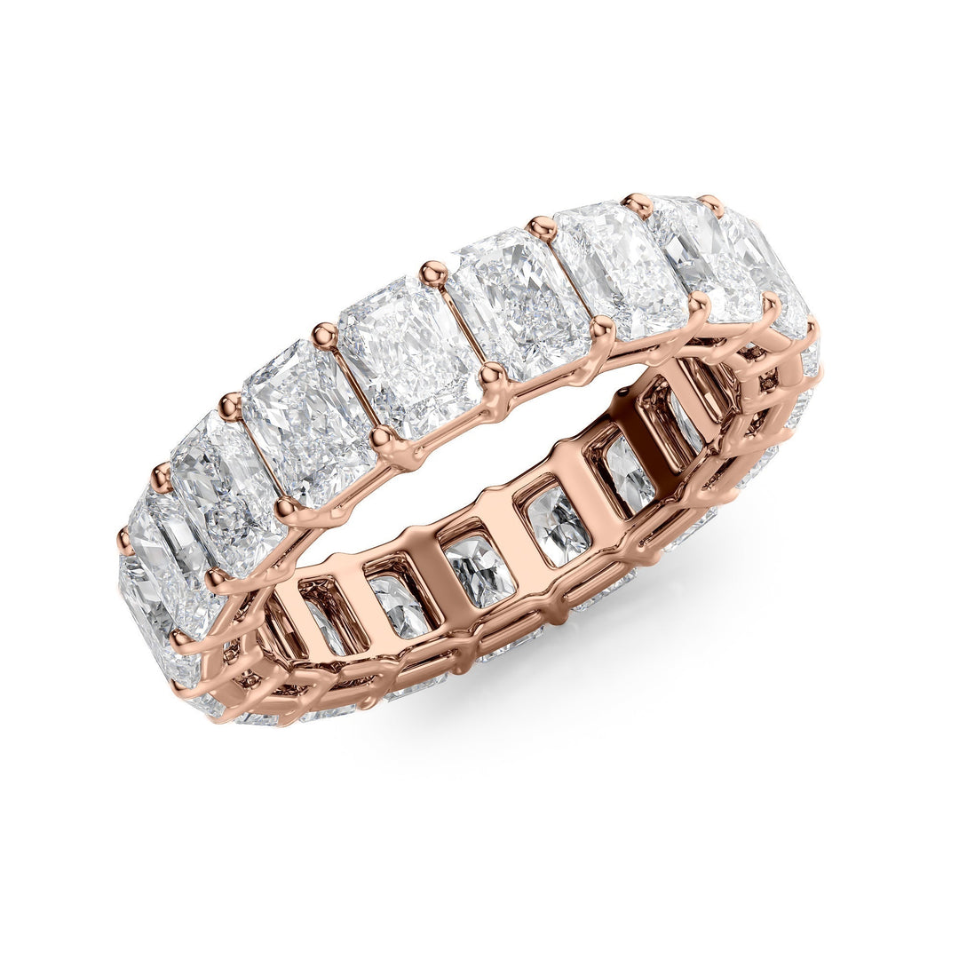 6ct Radiant Eternity Eternity Rings 14K Rose Radiant Lab Diamonds#material_14k-rose