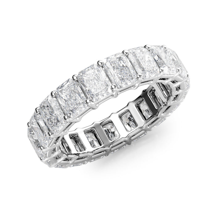 6ct Radiant Eternity Eternity Rings 14K White Radiant Lab Diamonds#material_14k-white