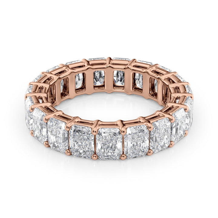 6ct Radiant Eternity Eternity Rings 18K Rose Radiant Lab Diamonds#material_18k-rose