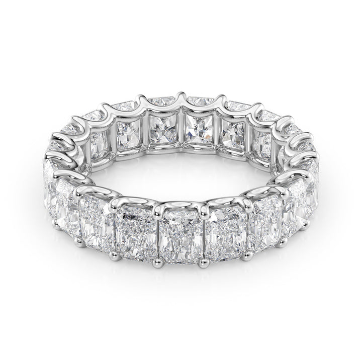 6ct Radiant U Prong Eternity Eternity Rings 14K White Radiant Lab Diamonds#material_14k-white