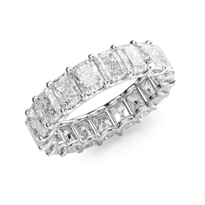 6ct Radiant U Prong Eternity Eternity Rings 14K White Radiant Lab Diamonds#material_14k-white